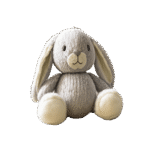 Gray stuffed rabbit