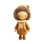 Knitted wool doll
