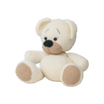 White knitted teddy bear